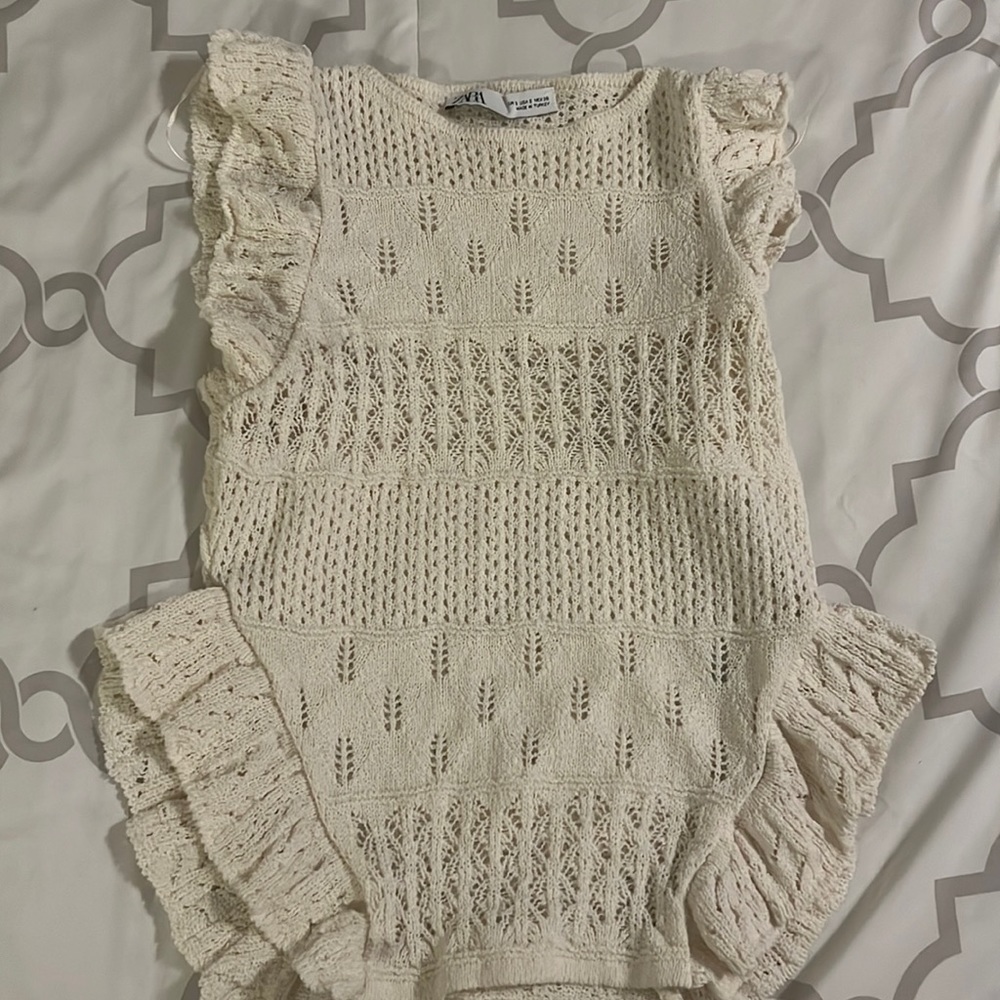 Zara knit lace top worn once